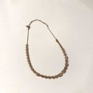 Gold sequin choker, adjustable